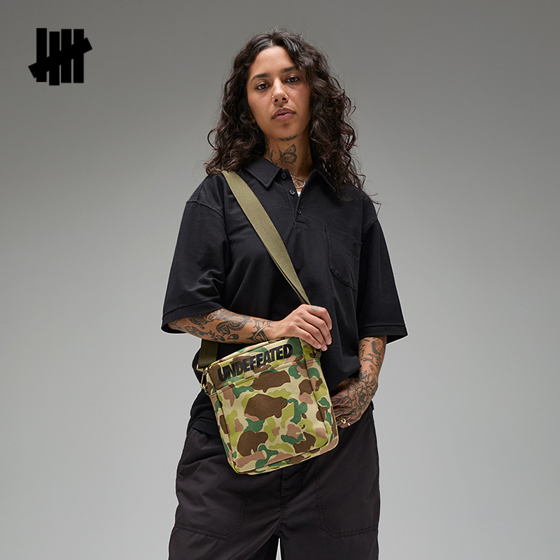 五条杠美式潮流迷彩单肩包