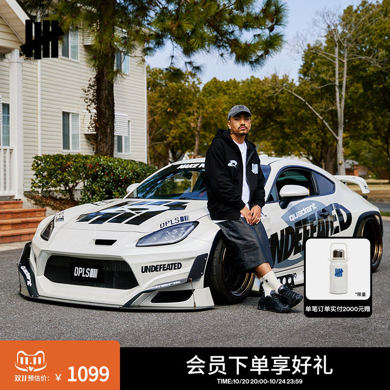UNDEFEATED五条杠官方春季新品UND X QUADRANT 联名系列连帽卫衣