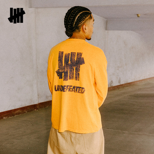 LOCK 重磅 UP美式 经典 T恤 UNDEFEATED五条杠官方秋季 休闲长袖 新品