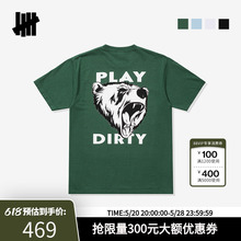 新品 PLAY DIRTY 棕熊图案筒织短袖 T恤 UNDEFEATED五条杠官方夏季