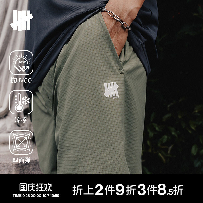 UNDEFEATED五条杠官方夏季新品2合1梭织运动短裤图片
