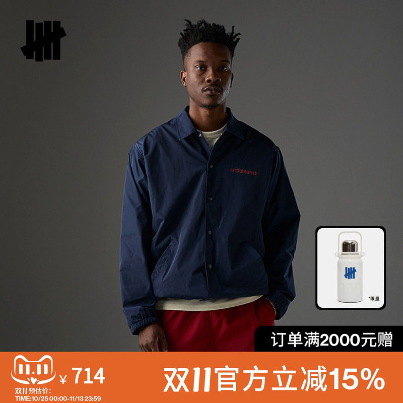 UNDEFEATED五条杠官方春季新品潮流美式休闲休闲教练夹克外套