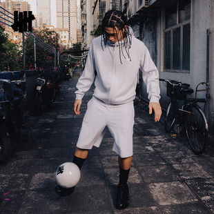 UNDEFEATED五条杠官方春季新品时尚潮流空气层运动开衫连帽卫衣