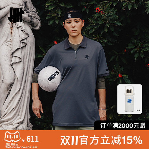 UNDEFEATED五条杠官方夏季新品运动针织短袖POLO衫