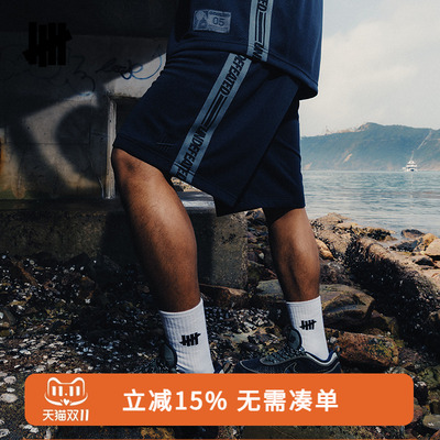 UNDEFEATED五条杠官方夏季新品美式时尚潮流休闲宽松针织短裤