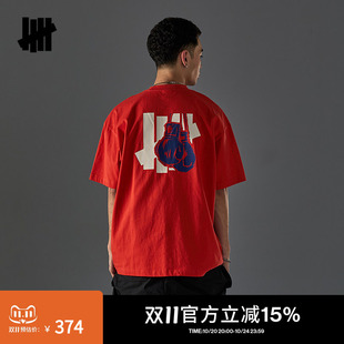 UNDEFEATED五条杠官方春季新品时尚潮流拳击手套主题LOGO短袖T恤