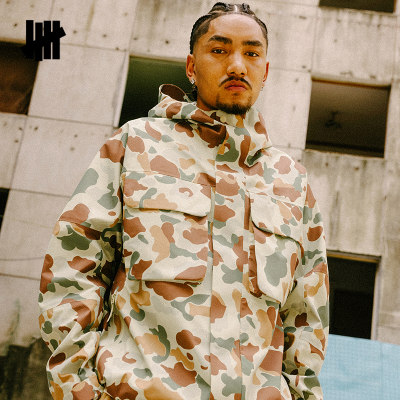 UNDEFEATED五条杠官方秋季新品防泼水户外多口袋梭织外套