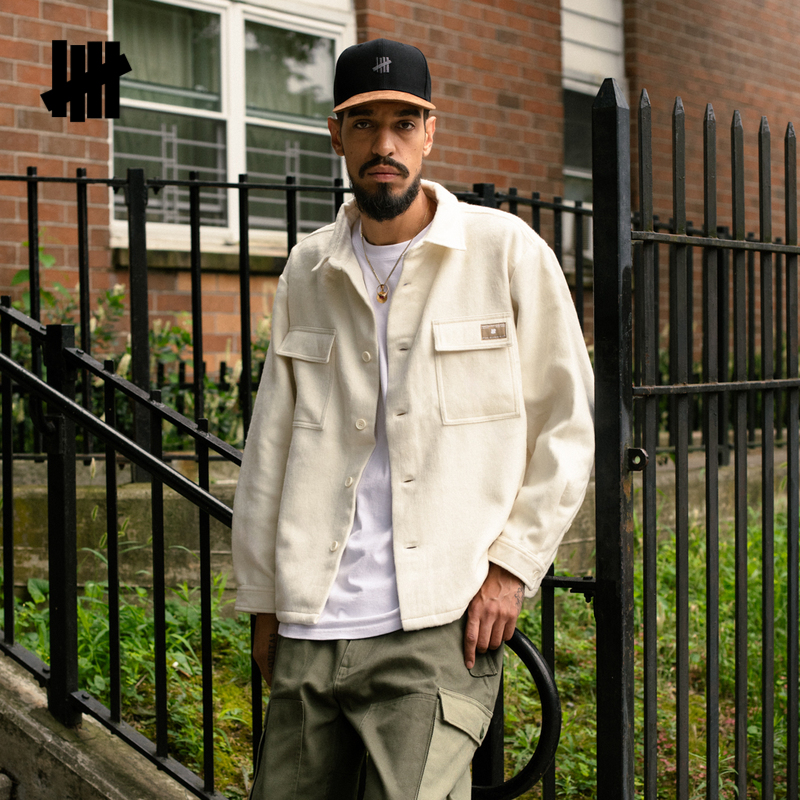 UNDEFEATED五条杠官方秋季新品慵懒休闲衬衫式羊毛外套