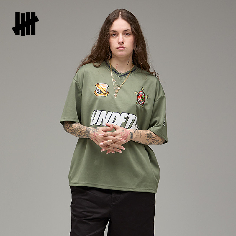 UNDEFEATED五条杠官方夏季潮流运动足球图案短袖运动衫,男装,衬衫,淘宝优惠券,粉丝福利购,淘宝优惠卷