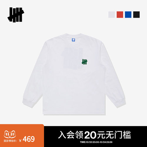 UNDEFEATEDICON五条杠长袖T恤