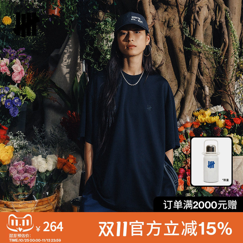 UNDEFEATED五条杠官方夏季休闲美式潮流图案短袖T恤男女同款