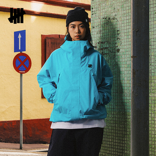 UNDEFEATED五条杠官方春季全压胶三层户外防泼水外套