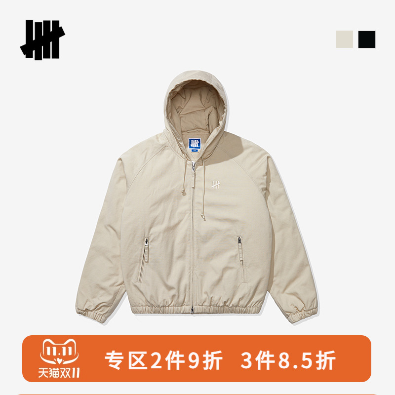 UNDEFEATED五条杠官方秋季新品水洗ICON刺绣棉服