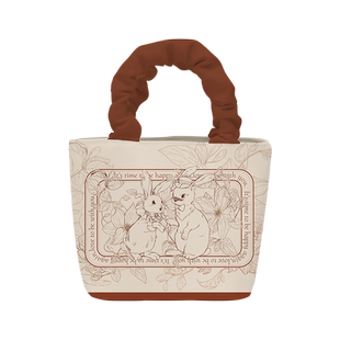 原创初恋游园手提包帆布包女高级感可爱出门上班族通勤杂物小拎包