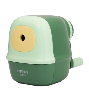 得力削笔器机铅笔刀多功能手摇车卷笔刀铅削笔刀转笔刀自动进铅手动钻笔刀儿童小学生用铅笔刨旋绞修剥笔机