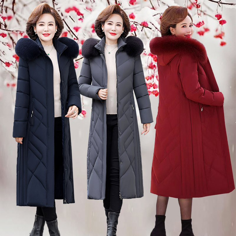 中老年羽绒棉服棉衣外套加厚保暖