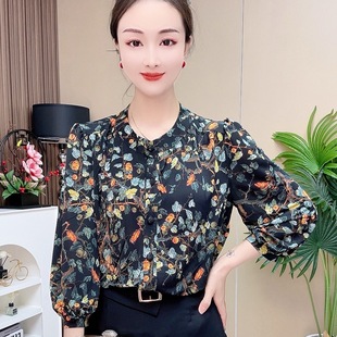 碎花防晒衬衫女款夏季2025新款今年流行爆款薄上衣高级感雪纺外套