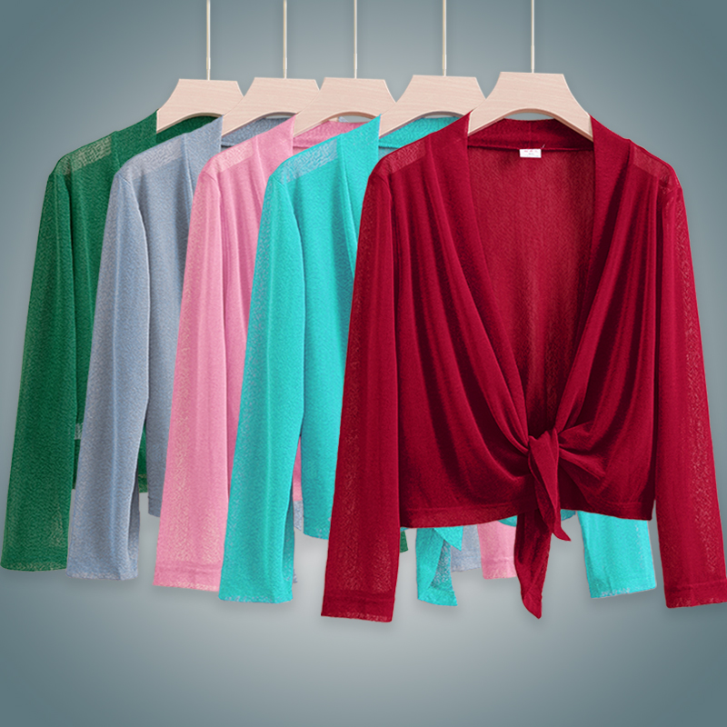 百搭短款冰丝网纱夏季防晒衣外套