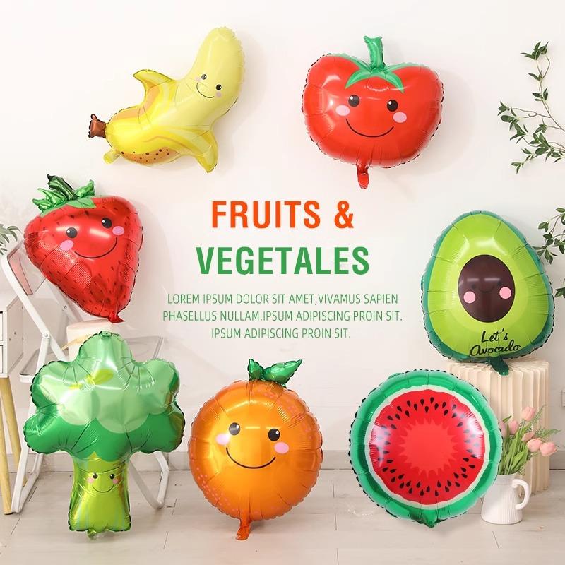 ins卡通水果蔬菜造型铝膜气球