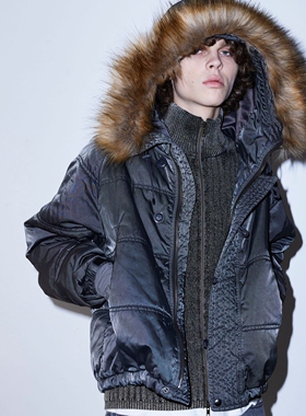 【NextVogue】Beams Garment Dyed N3B 短裤军事连帽夹棉棉衣现货