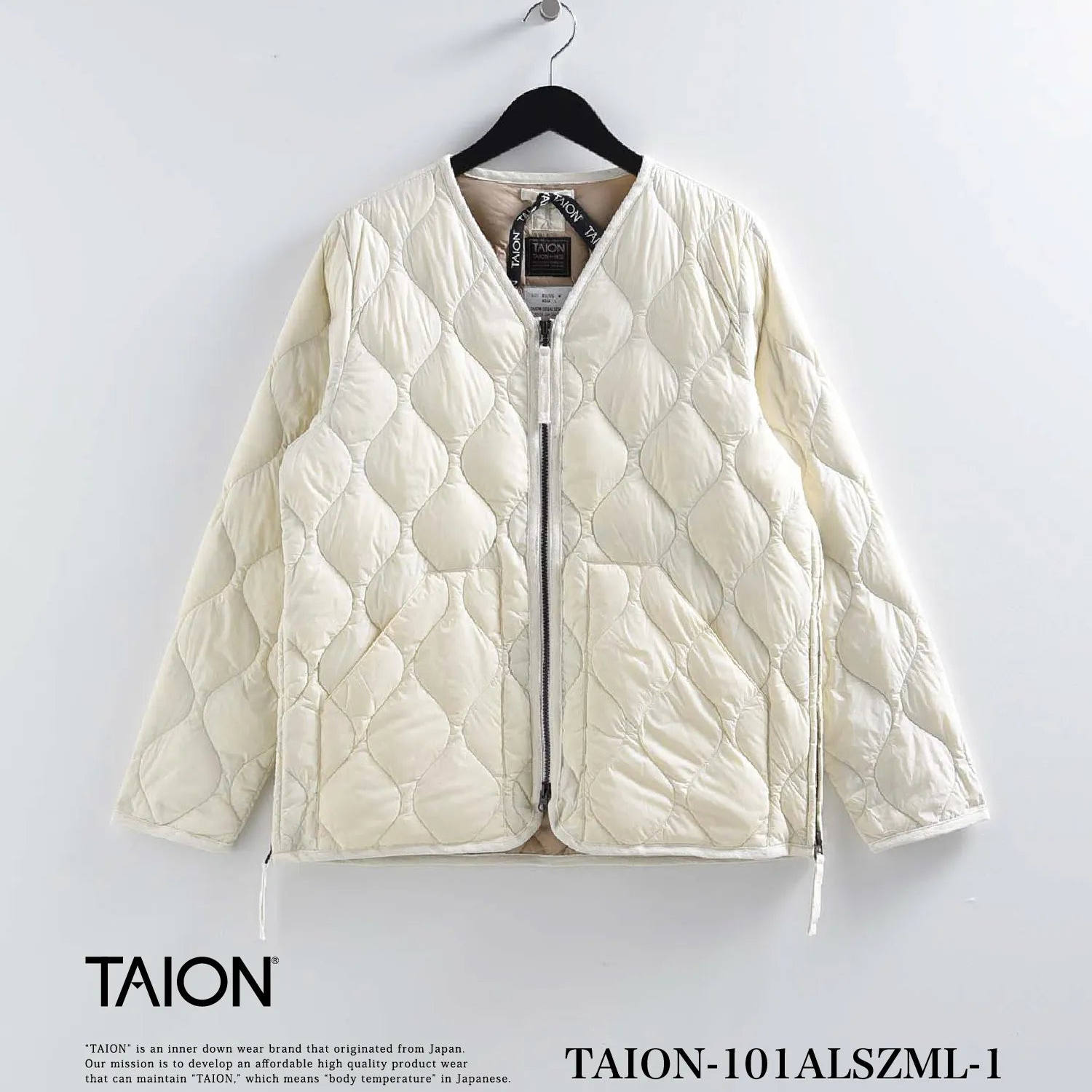 【NextVogue】Taion military zip neck down军事绗缝羽绒夹克25