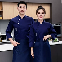 MZB Параллельно три пряжки-голуба (верхняя+синий полу-семиссовый фартук) с длинными рукавами)