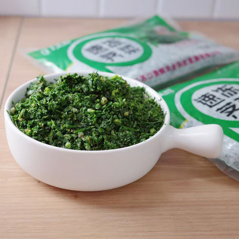 苏北新鲜速冻野菜冷冻半成品荠菜碎馅荠荠地芥净菜馄饨馅商用大全图片