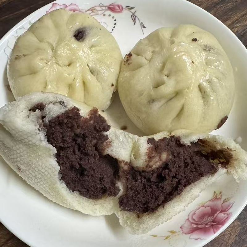 苏北东台手工老酵麻马菜馒头包子马齿苋萝卜丝雪菜肉丝包子现做图片