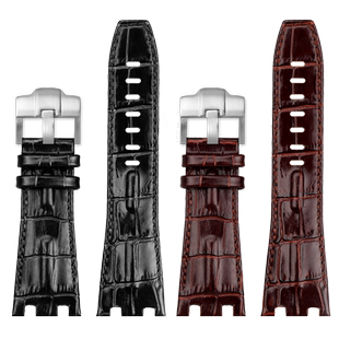 适用AP爱彼皇家橡树离岸15703 26470系列凹口真皮手表带配件男28m