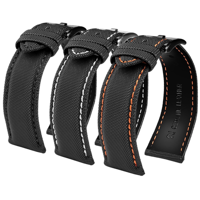 适配艾戈勒系列改装尼龙真皮表链