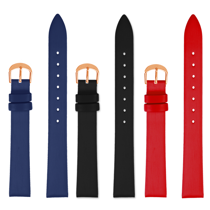 适用飞亚达复古小可可倾城系列女表DL21008PKB绢丝真皮手表带配件