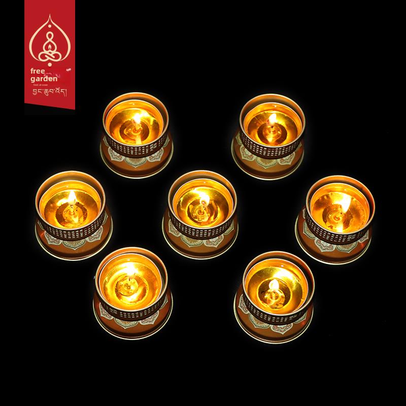 自在园4小时8小时12小时单祇烛台灯架供灯长明灯蜡烛菩提灯座