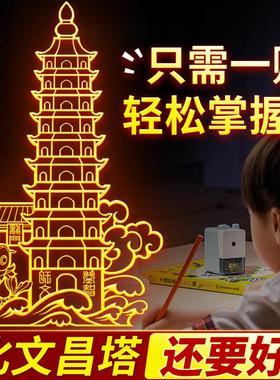 文昌塔旗舰店九层十三层隐形金属贴纯铜文昌笔钥匙扣书桌随身挂件