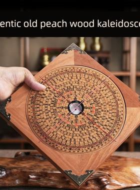 正宗沪宁万安两点金罗盘高精度专业非物质文化遗产老桃木手工老式