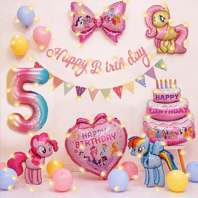 小马宝莉生日布置装饰背景女孩