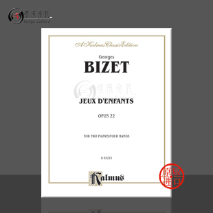 Jeux 儿童游戏op22 Georges 比才 DEnfants 原版 Duet 钢琴四手联弹 K03223 进口乐谱书 Piano Bizet