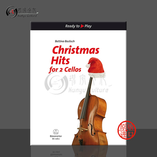 Hits BA10612 两支大提琴 Cellos for Christmas 进口乐谱书 德国骑熊士原版 圣诞热门曲集 贝蒂娜