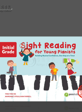 POCO小小钢琴家视奏入门和1级 原版乐谱书 Sight Reading for Young Pianists Grade Initial-1 NEW 9789670831398/9789670831404