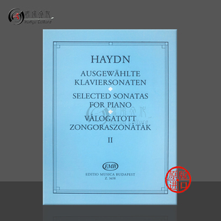 Vol 卷二 进口乐谱书 布达佩斯原版 海顿 Joseph Piano for 钢琴独奏 Sonatas Selected 3658 Haydn 钢琴奏鸣曲选