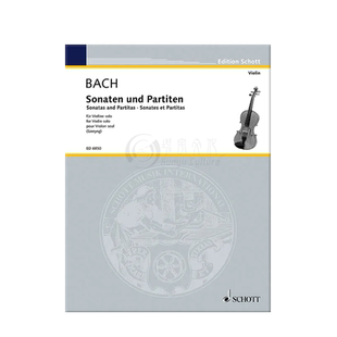 巴赫六首无伴奏小提琴组曲 亨里克谢林版 小提琴独奏 朔特乐谱 Bach Johann Sebastian Sonatas and Partitas violin ED6850