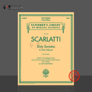 Vol 60首 希尔默原版 英皇考级 斯卡拉蒂 Scarlatti Piano 1and for 卷一和二 Sonatas HL50486377 乐谱书 钢琴奏鸣曲