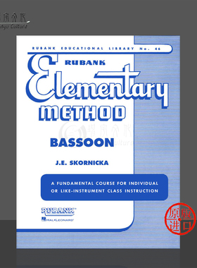 卢班克初级教程 巴松管独奏 原版乐谱书 Rubank Elementary Method Bassoon HL04470060