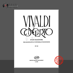 C大调协奏曲 Concerto 维瓦尔第 Major Piano 曼陀林或吉他和钢琴 Guitar RV425 Z5091 布达佩斯乐谱Vivaldi Mandolino