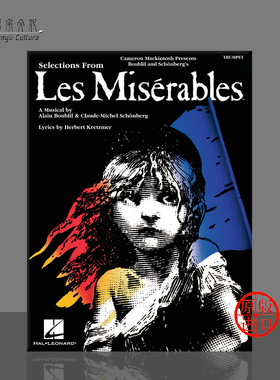 音乐剧 悲惨世界 小号独奏 海伦德原版进口乐谱书 Les Miserables Instrumental Solos for Trumpet HL00849019