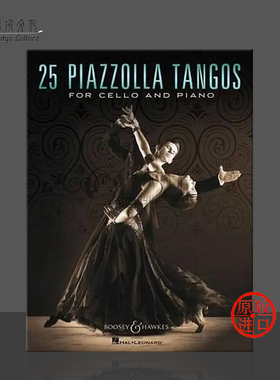 皮亚佐拉 大提琴探戈舞曲 25首 附钢伴 博浩原版乐谱书 25 PIAZZOLLA TANGOS FOR CELLO AND PIANO BHI10807