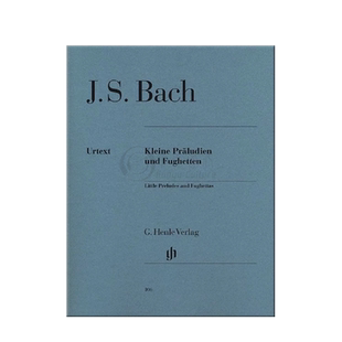 巴赫 小前奏曲与赋格 钢琴独奏 带指法 德国亨乐 Henle原版进口乐谱书 Bach Little Preludes and Fughettas Piano HN106