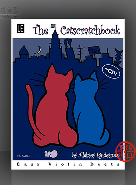 猫抓痕之书 10首二重奏 两把小提琴 伊古德斯曼 含诗作和CD 维也纳UE原版乐谱 Igudesman The Catscratchbook UE33094