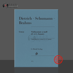 小提琴奏鸣曲 HN1572 Sonate Schumann 迪特里希 舒曼 乐谱书 亨乐原版 勃拉姆斯 Brahms Dietrich