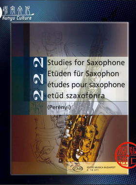 222首萨克斯练习曲 萨克斯独奏 布达佩斯原版进口乐谱书 Perenyi Eva Peter 222 Studies for Saxophone Perenyi Z14371