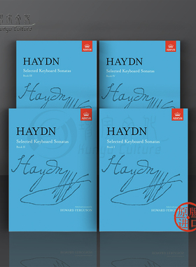 海顿 键盘奏鸣曲选集 全套共一至四卷 英皇考级教材 ABRSM原版乐谱书 Haydn Selected Keyboard Sonatas Book I-4